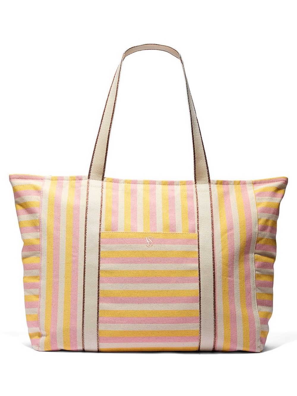 NEW Limited Edition Victoria’s Secret Bombshell Canvas Stripe Tote Bag Purse NWT